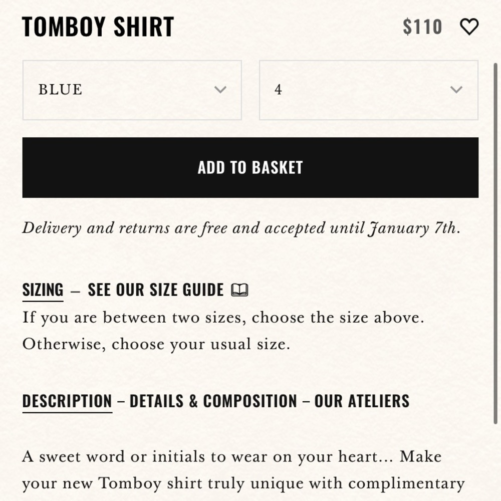 Sézane Blue Tomboy Shirt - Picture 9 of 11